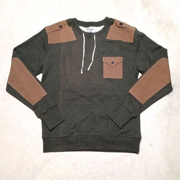Guideboat Reliance Garments Pocket Drawstring Crewneck Sweatshirt - Men's Large - Picture 1 of 6